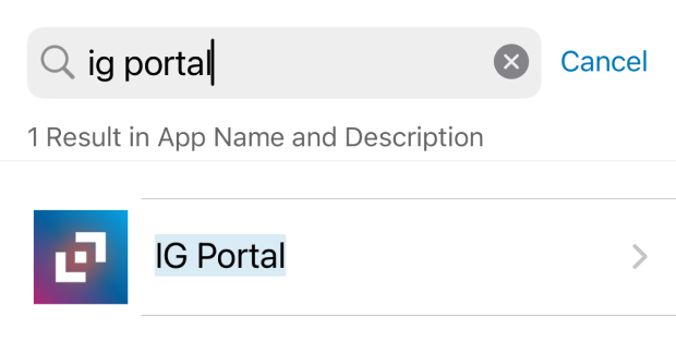 Step 3: Search for IG Portal SQA